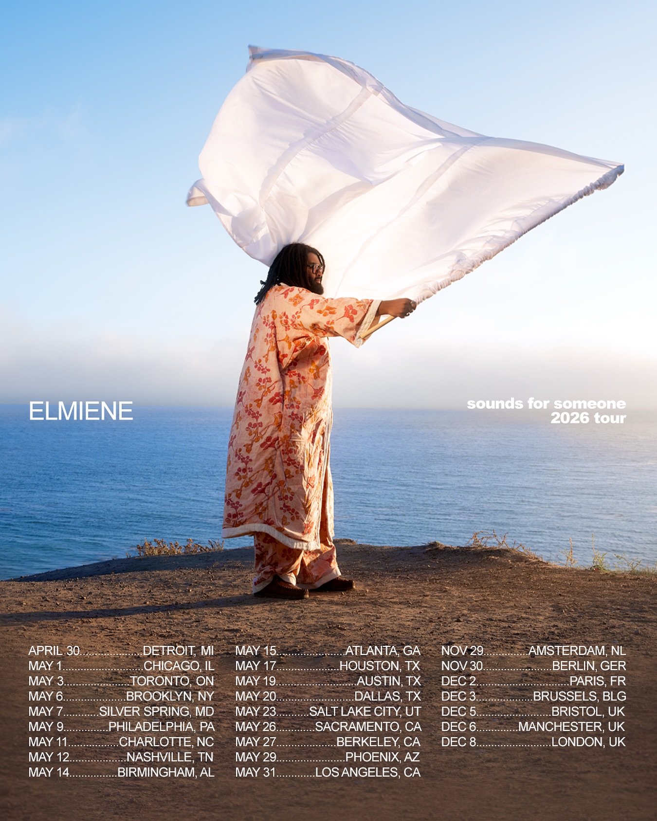 Elmiene Sounds for Someone Tour Poster 2026